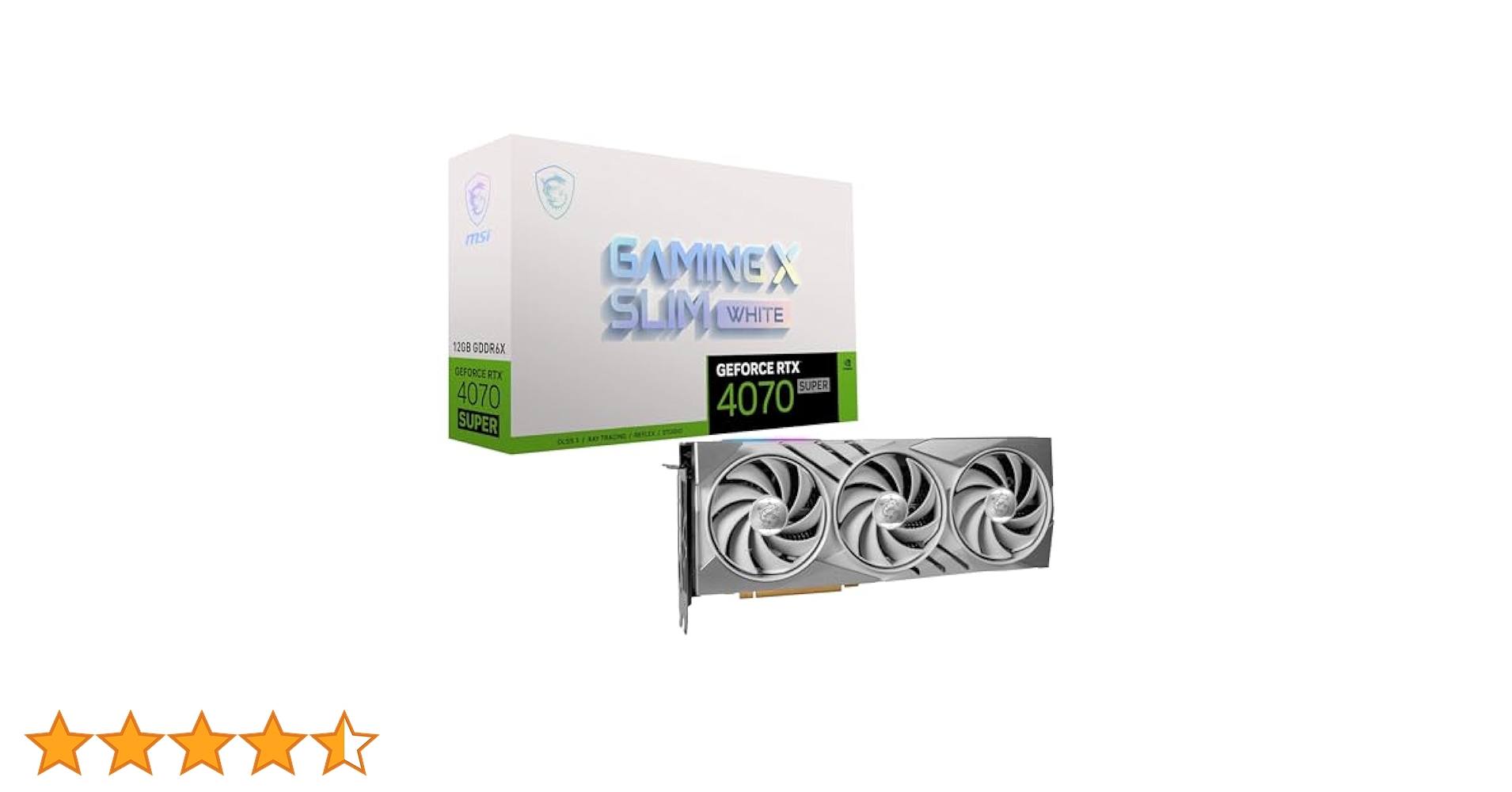 Amazon | MSI GeForce RTX 4070 SUPER 12G GAMING X SLIM WHITE